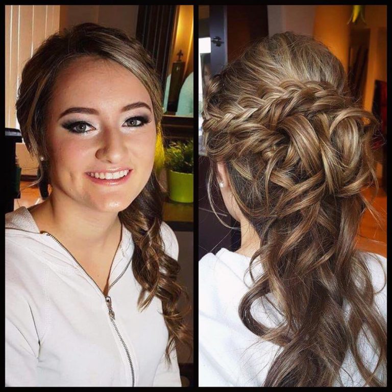 Elegance Unleashed: The Braided Half-Up Glam for Your Homecoming Night