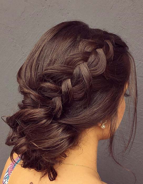 Chic Elegance: The Perfect Low Bun & Braid Fusion for Homecoming Glam!