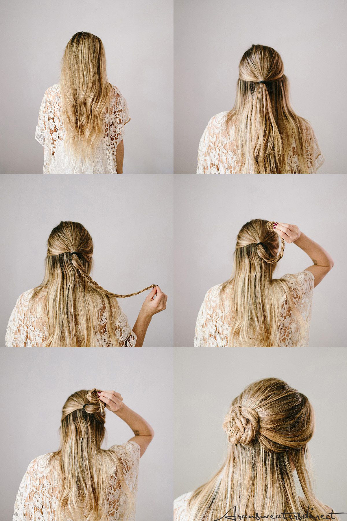 Effortless Everyday Hairstyles: Half-Up Rose Bun Tutorial