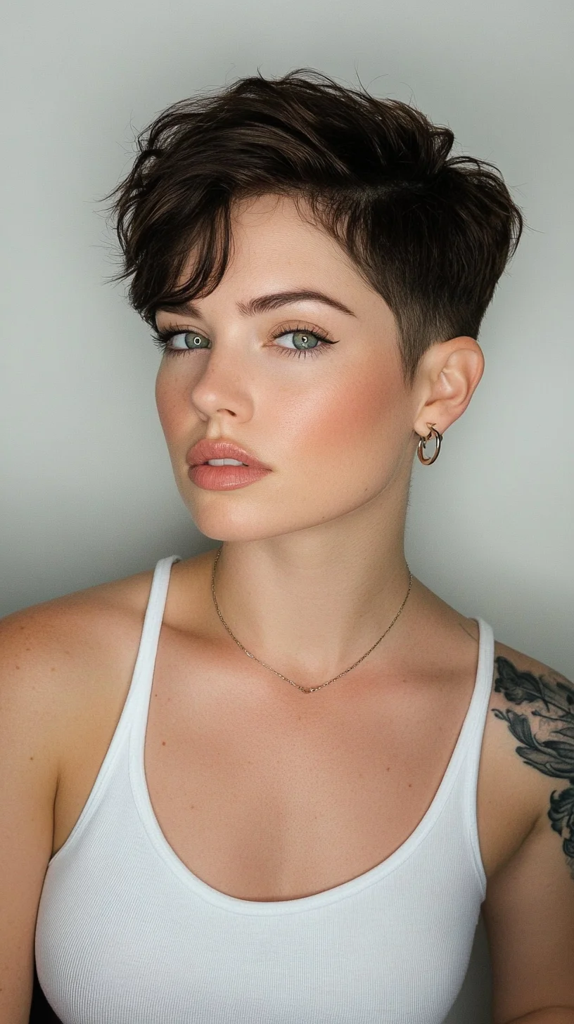 Bold and Chic: The Textured Pixie Cut with Effortless Volume