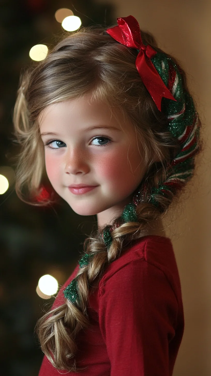 Charming Festive Braids: A Whimsical Holiday Style for Kids