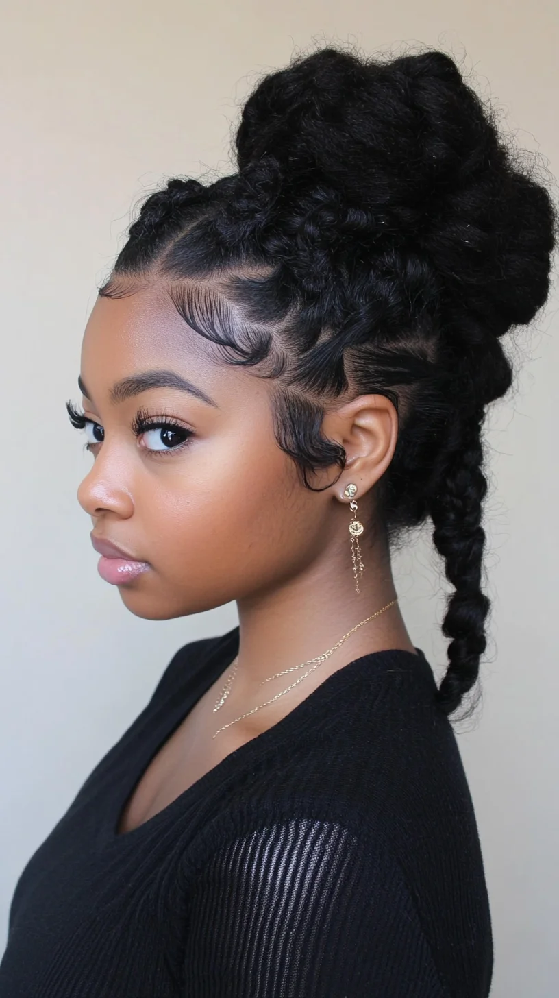 Chic Braided Bun with Intricate Edges: The Perfect Style for Any Occasion