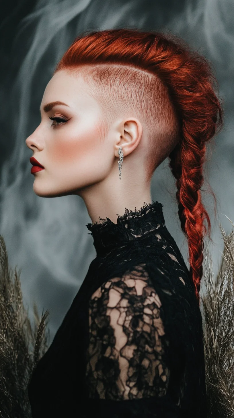 Edgy Elegance: The Bold Braided Mohawk with Flawless Detail