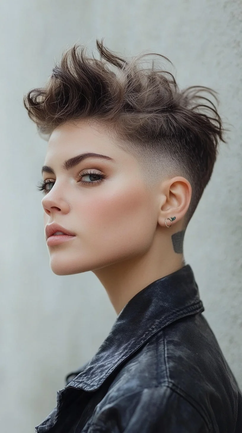 Edgy Pixie Cut with Textured Volume: A Bold Statement Style