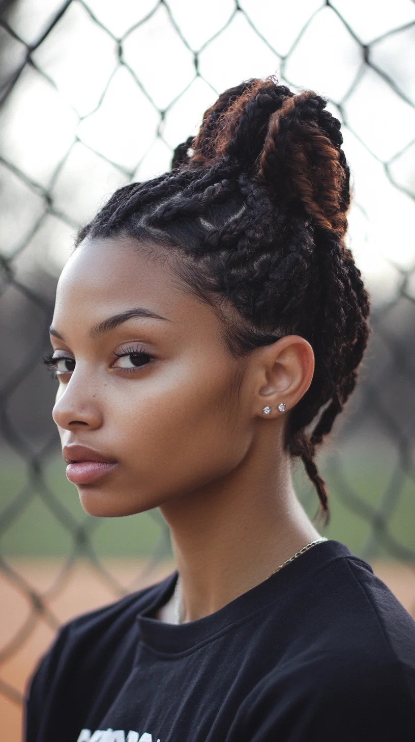 Effortless Elegance: The Chic High Bun with Braided Accents