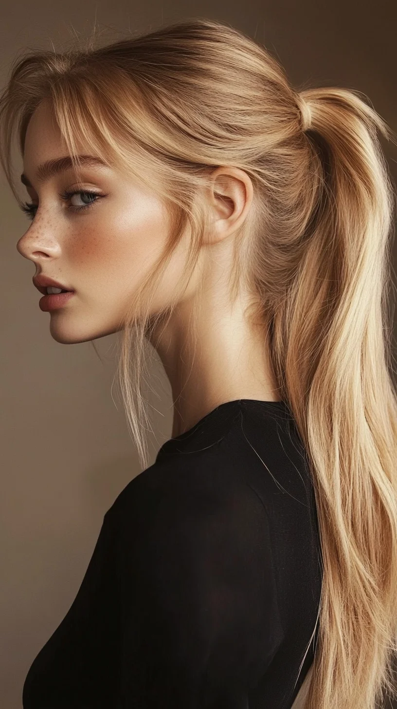 Effortless Elegance: The Chic High Ponytail with Soft Layers