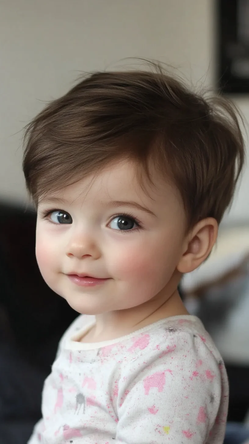 Effortlessly Adorable: The Playful Tousled Pixie Cut for Little Ones