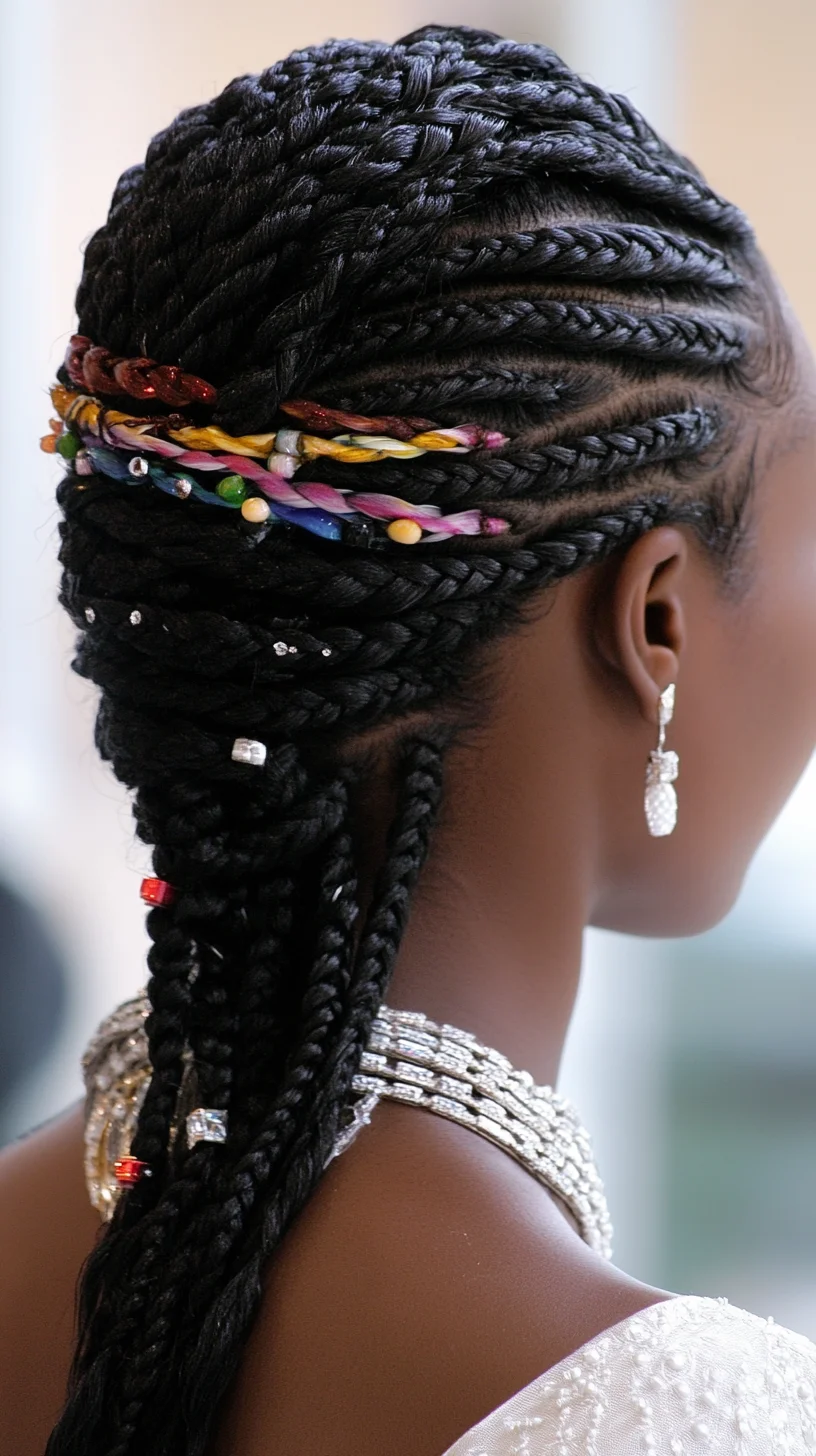 Effortlessly Chic: Braided Hairstyles with Colorful Accents