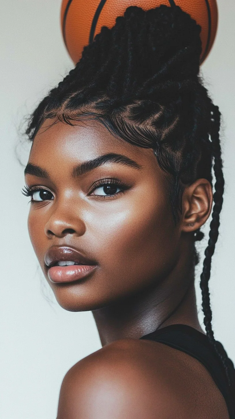 Effortlessly Chic: Elevate Your Look with High Bun and Braided Tendrils