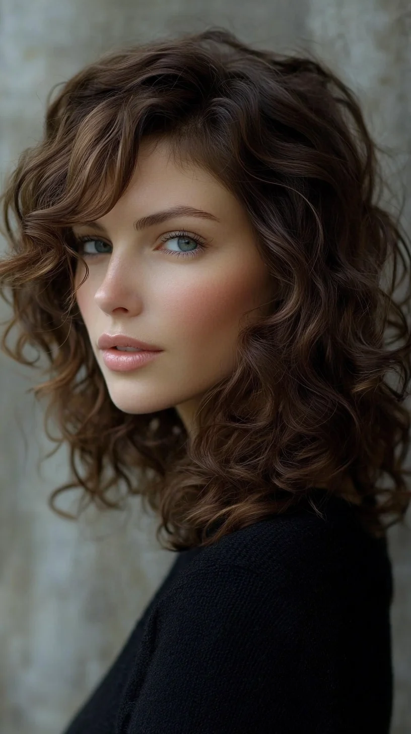 Effortlessly Chic: Embrace Natural Curls with This Luscious Hairstyle