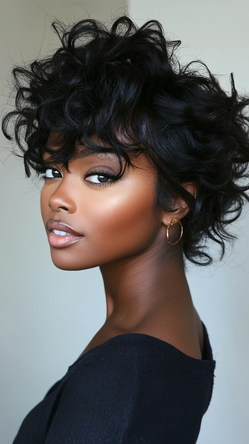 Effortlessly Chic: Embrace the Playful Volume of Curly Elegance