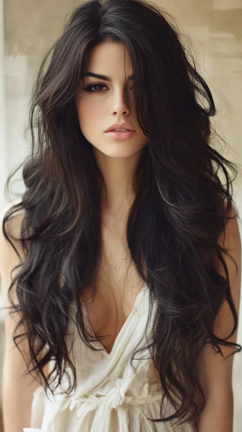 Effortlessly Chic Long Voluminous Waves for a Glamorous Look