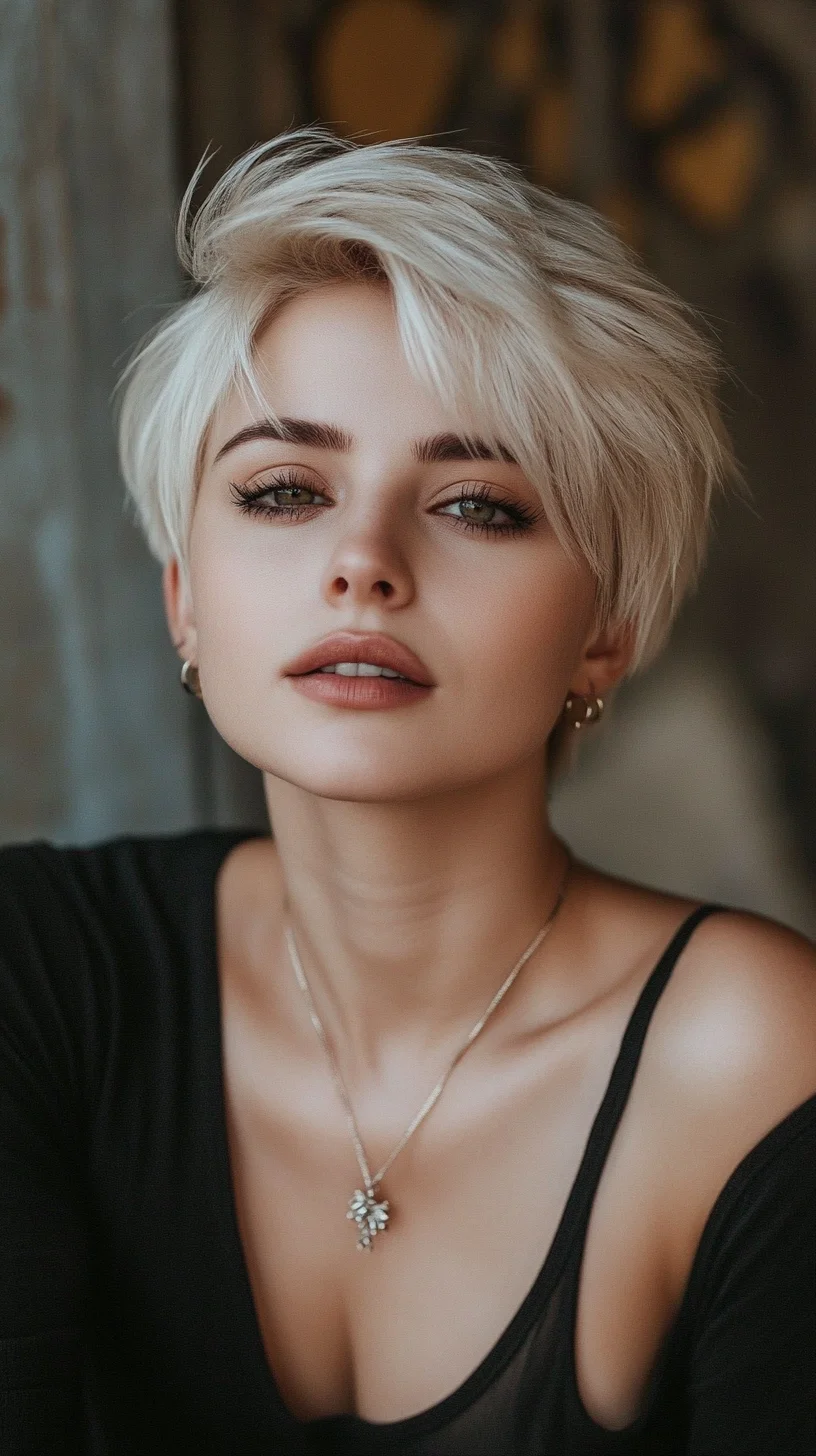 Effortlessly Chic Pixie Cut: Modern Flair with Versatile Styling Options