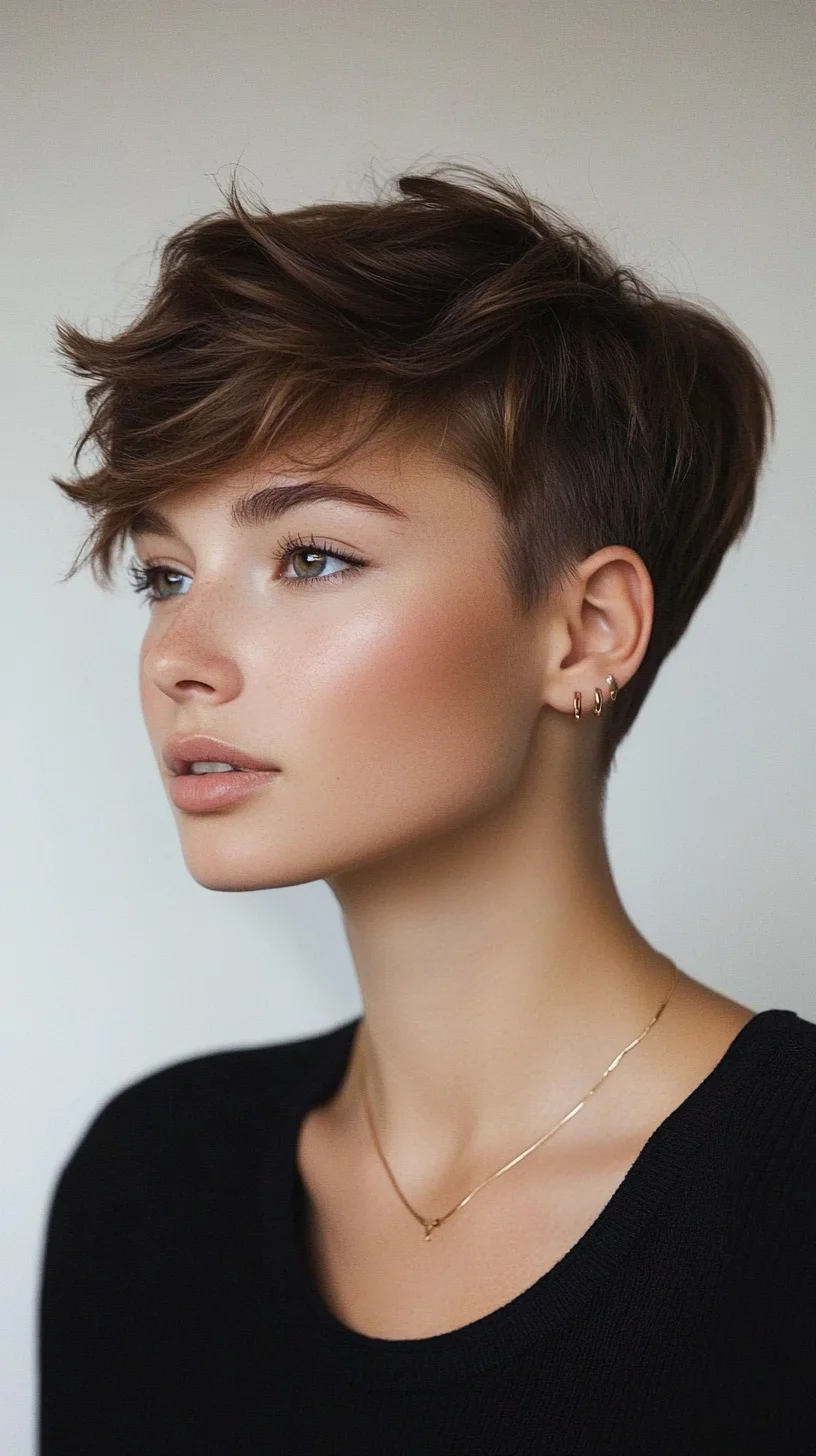 Effortlessly Chic Pixie Cut with Textured Layers