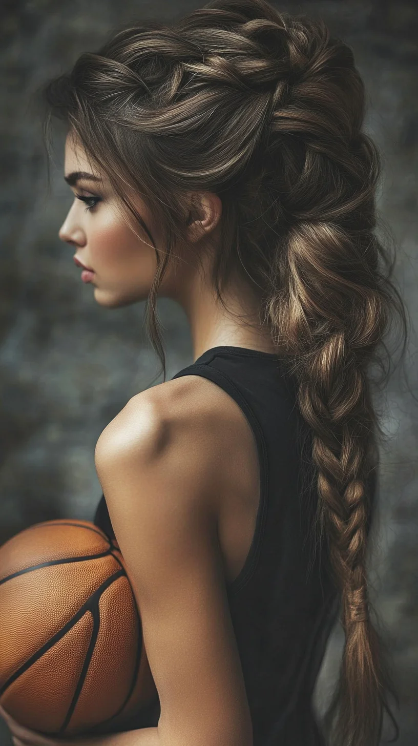 Effortlessly Chic: Stunning Braided Ponytail with Volume and Texture