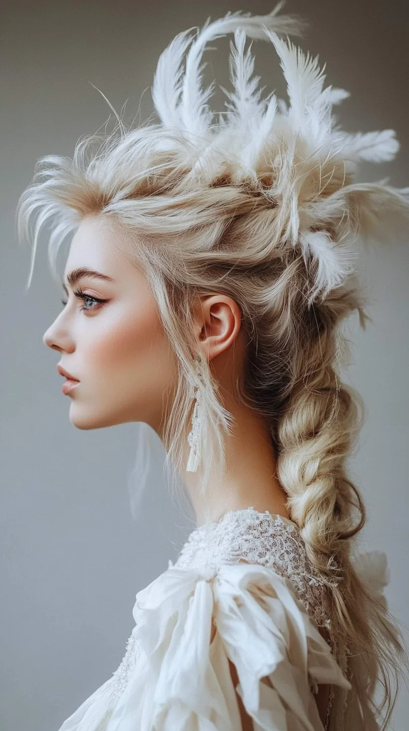 Effortlessly Chic: The Feathered Braided Updo That Elevates Any Look