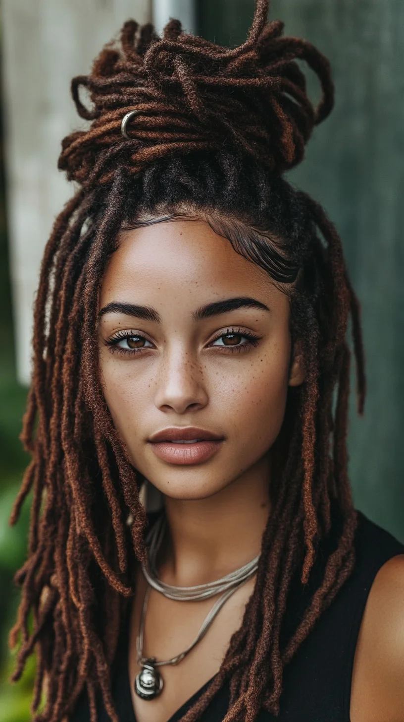 Effortlessly Chic: The High Top Dreadlocks Style with Intricate Baby Hairs