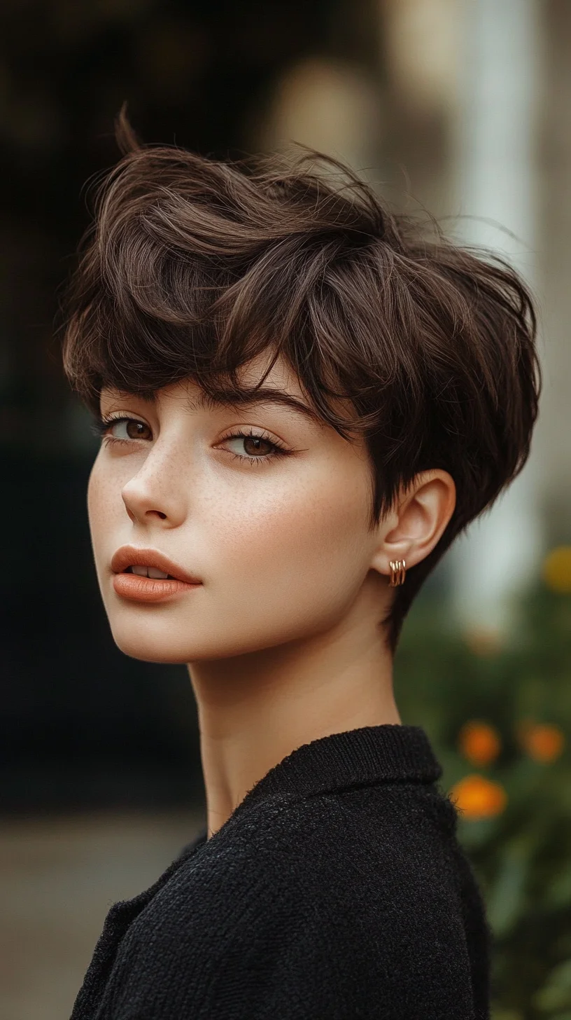 Effortlessly Chic: The Modern Short Pixie Cut with Textured Layers