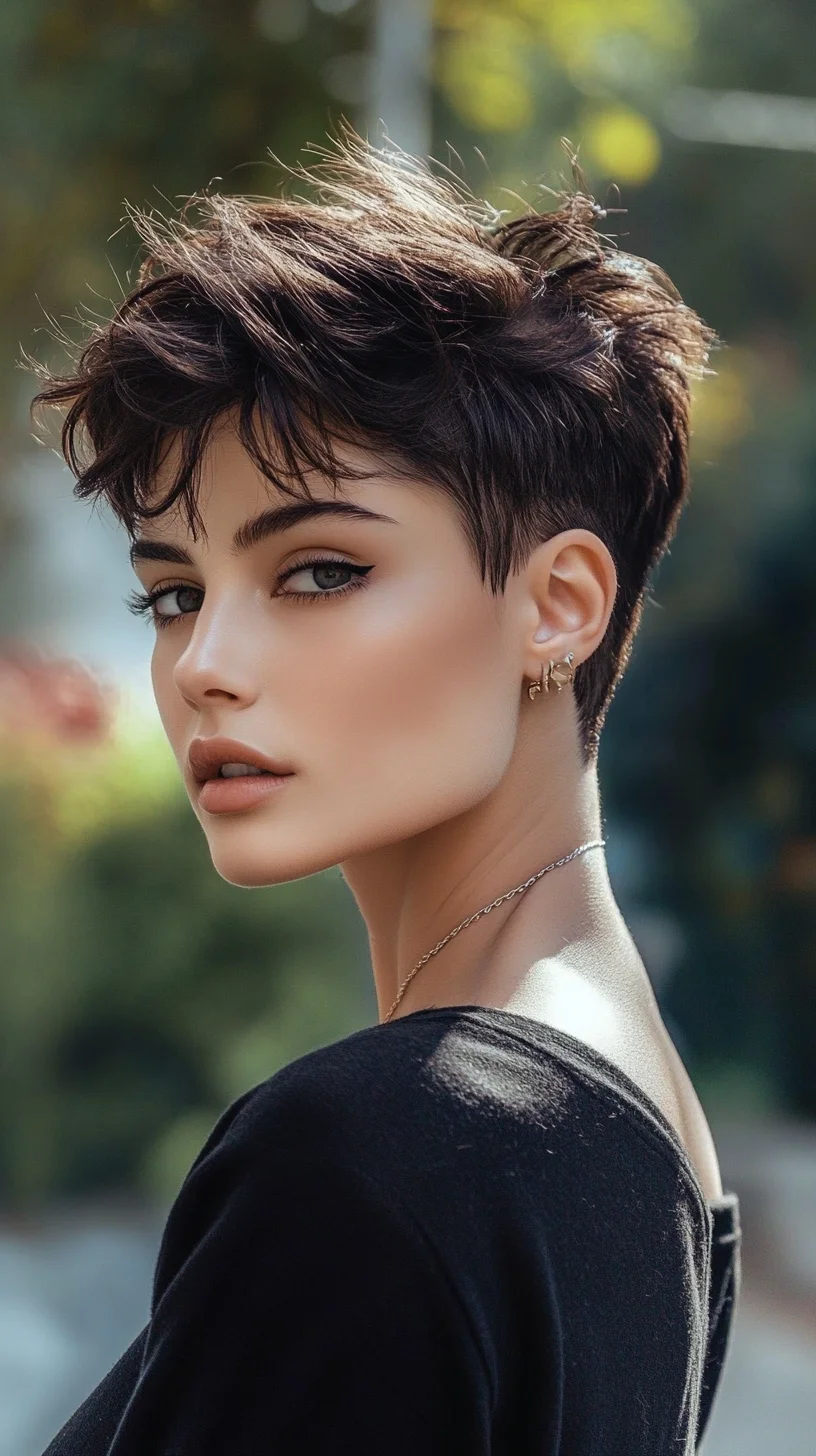 Effortlessly Chic: The Modern Textured Pixie Cut for a Bold Look