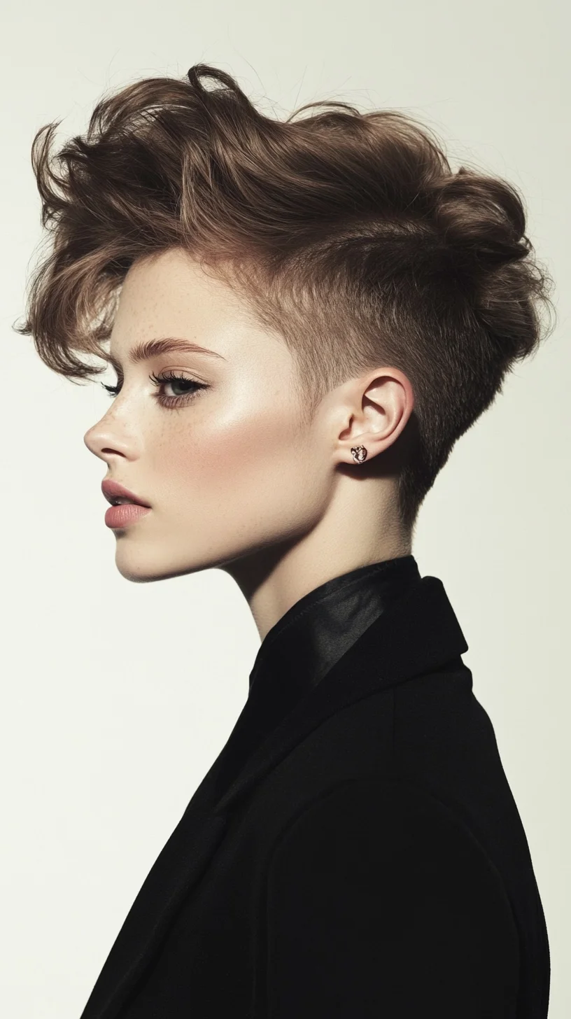 Effortlessly Chic: The Modern Undercut with Voluminous Curls