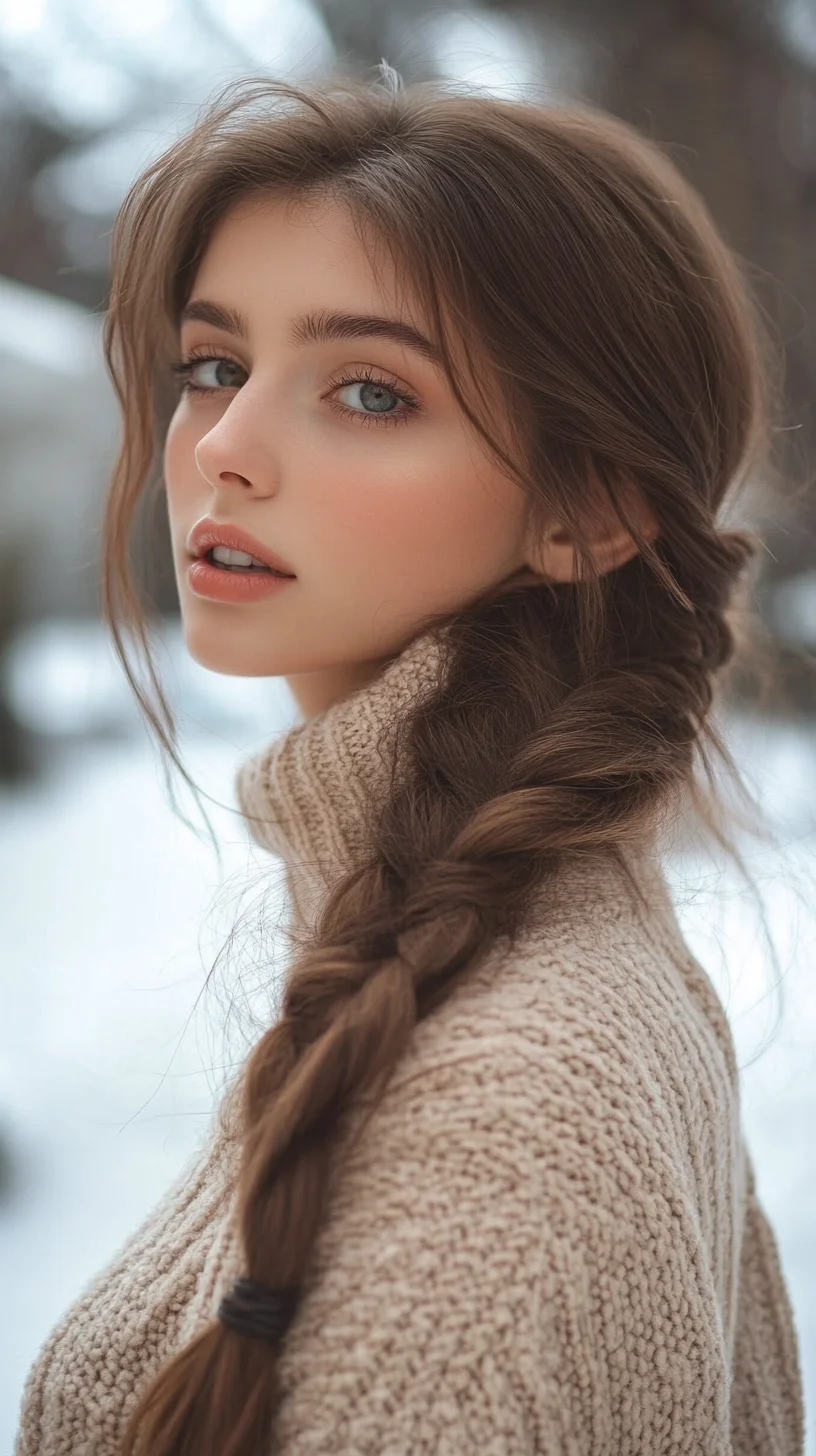 Effortlessly Chic: The Perfect Side Braid for a Cozy, Winter Vibe