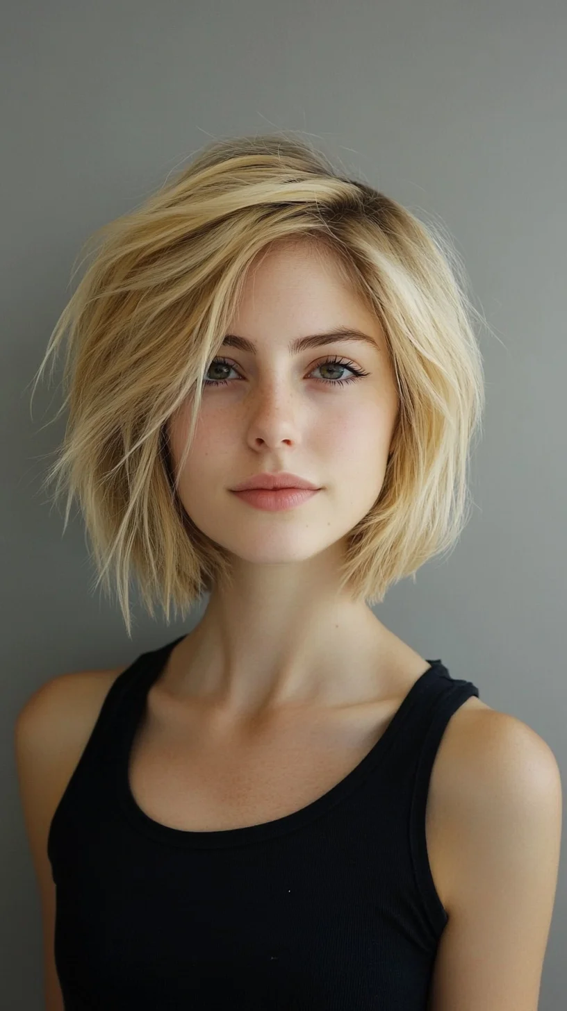 Effortlessly Chic: The Textured Blunt Bob for a Modern Vibe