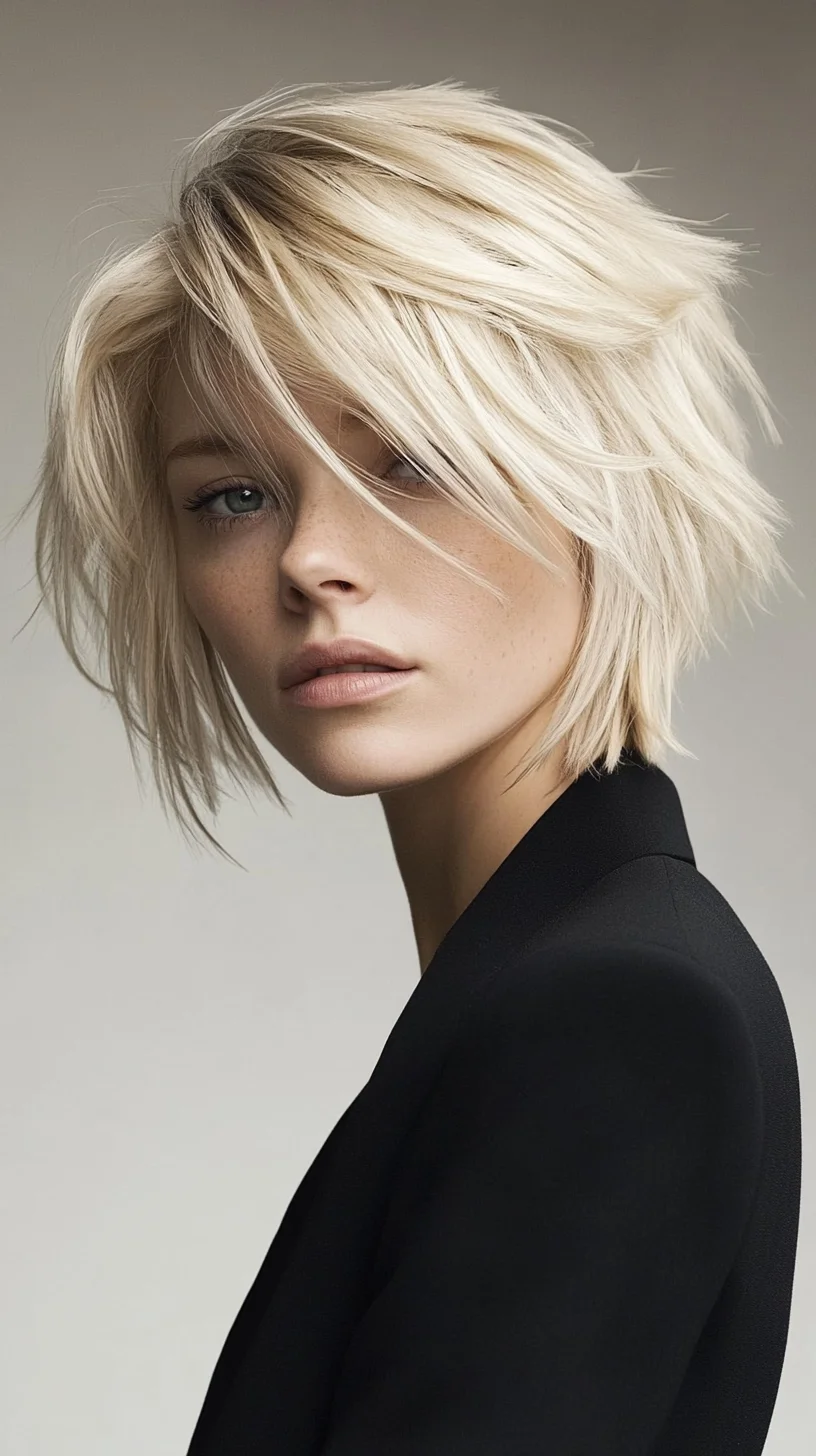 Effortlessly Chic: The Textured Bob with Asymmetrical Layers