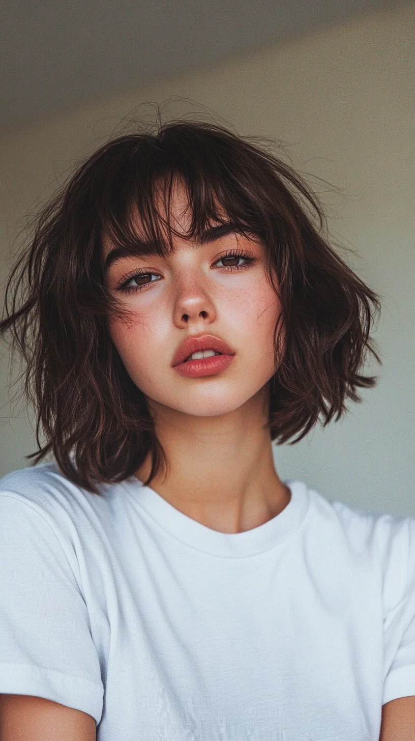 Effortlessly Chic: The Textured Bob with Face-Framing Bangs