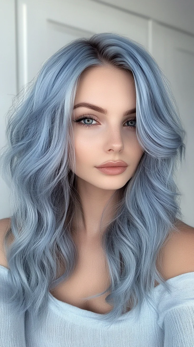 Effortlessly Chic: Wavy Blue Tresses That Turn Heads