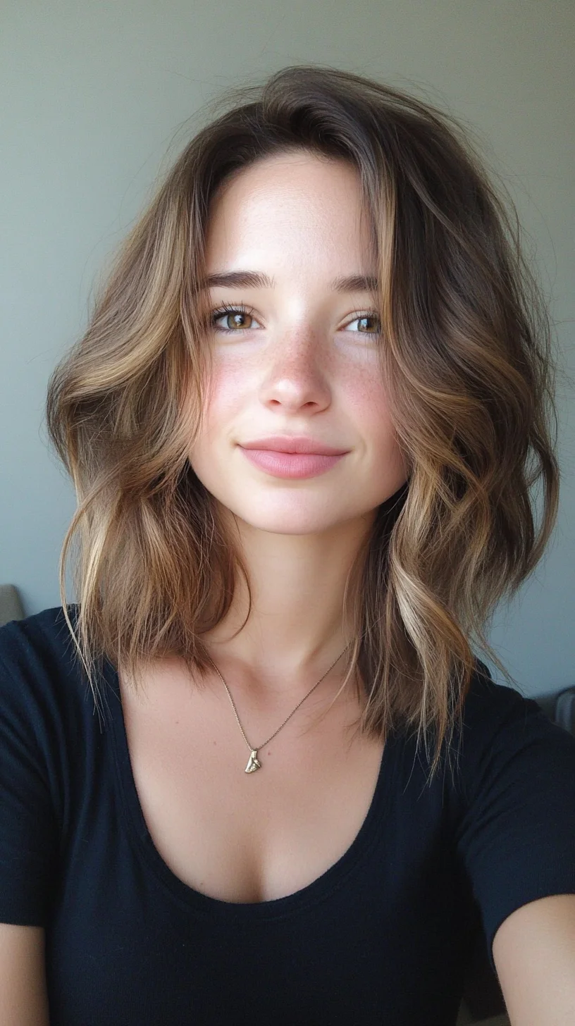 Effortlessly Chic Wavy Lob: The Versatile Hairstyle for Every Occasion