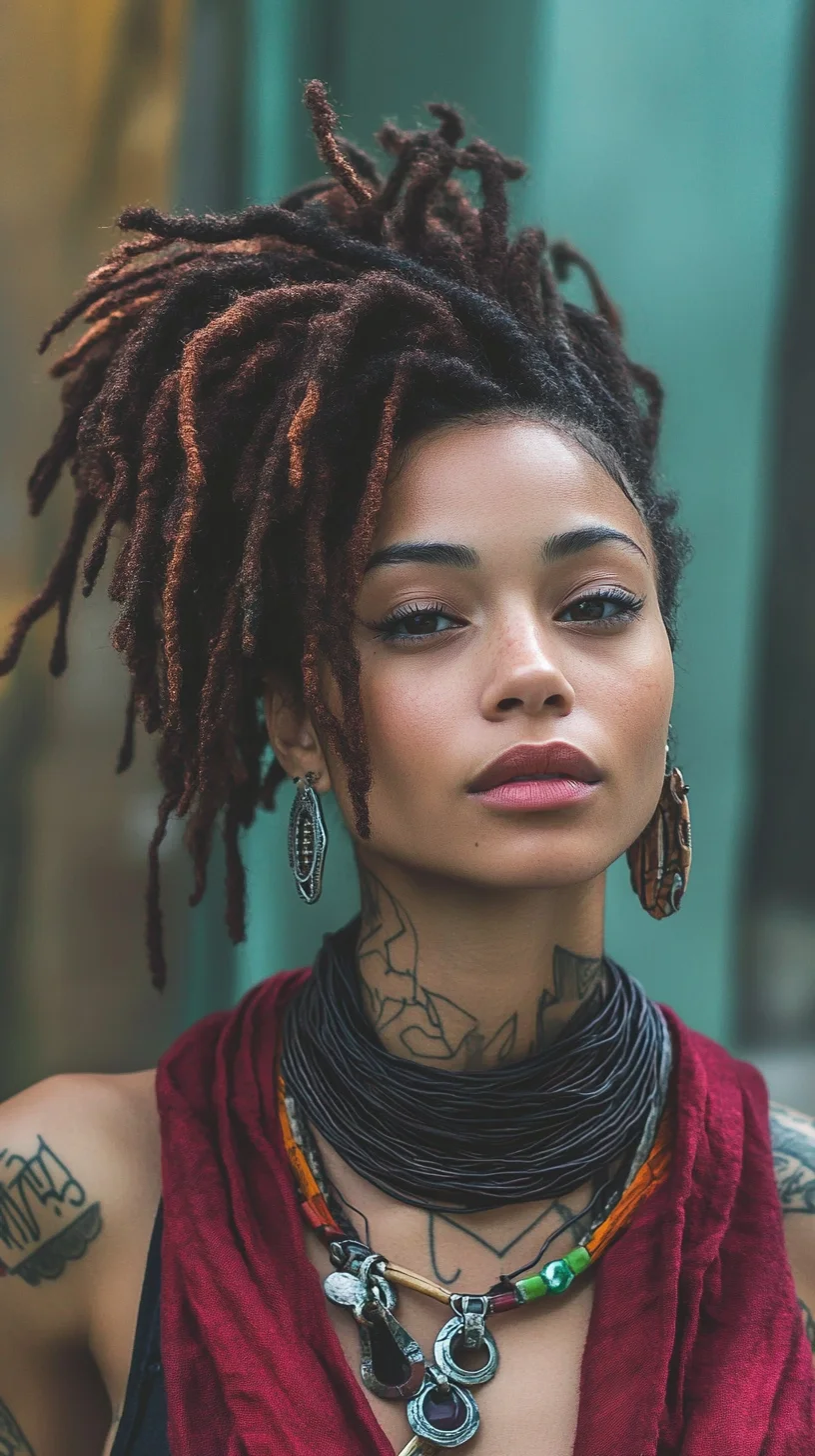 Effortlessly Cool: Bold Dreadlocks with a Chic, Elevated Twist