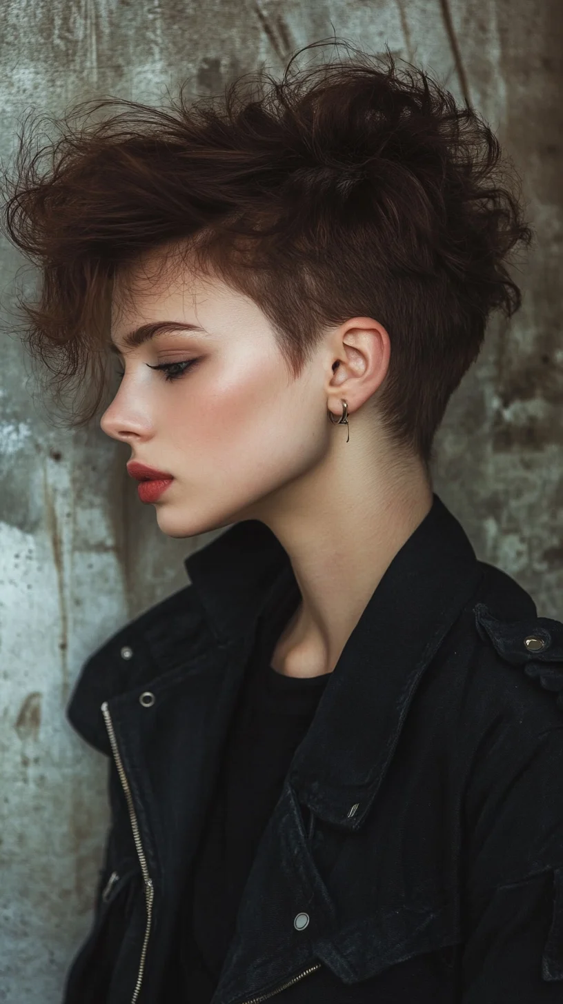 Effortlessly Edgy: The Textured Undercut with Voluminous Top