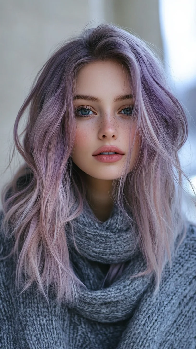 Effortlessly Glamorous Lavender Waves: A Spotlight on Chic, Soft Color and Texture