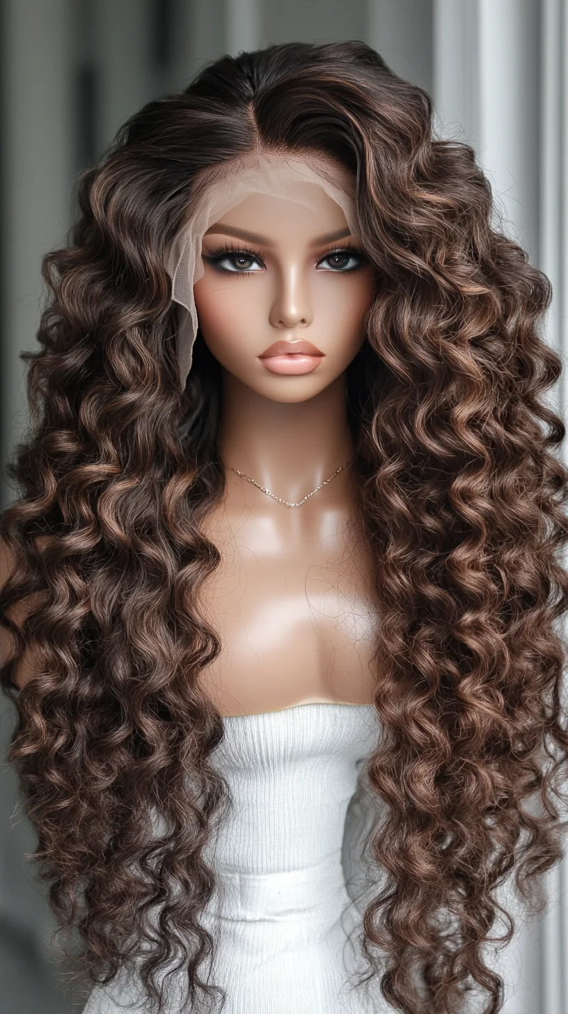 Effortlessly Glamorous: Luxurious Long Curly Locks for Stunning Style