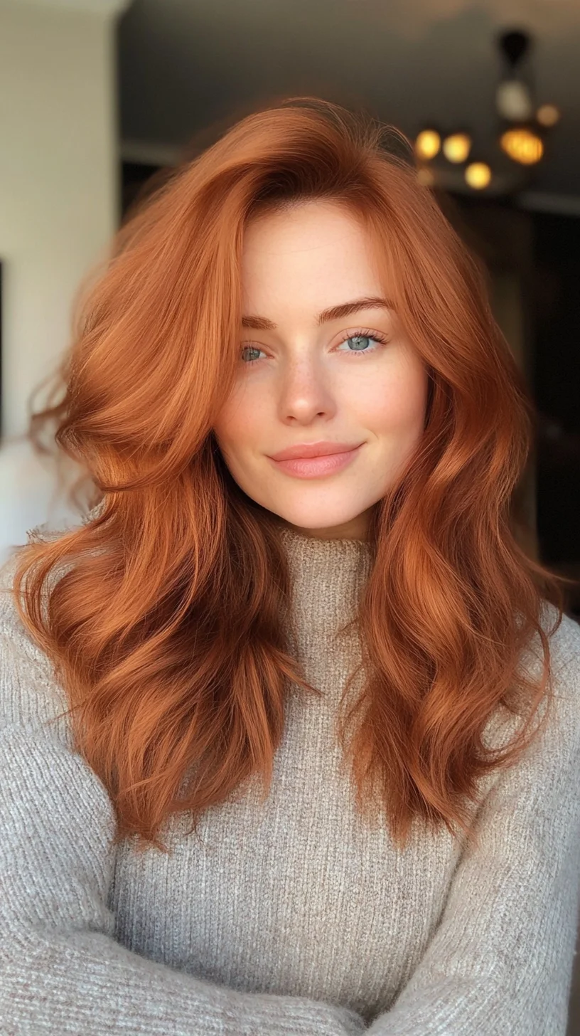 Effortlessly Glamorous: The Luscious Copper Waves That Turn Heads