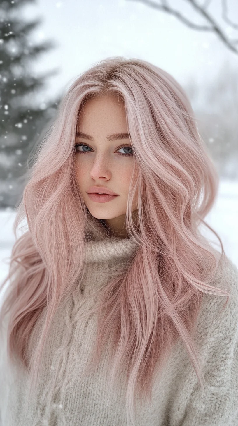 Effortlessly Romantic: Soft Rose Waves for a Fresh Winter Look