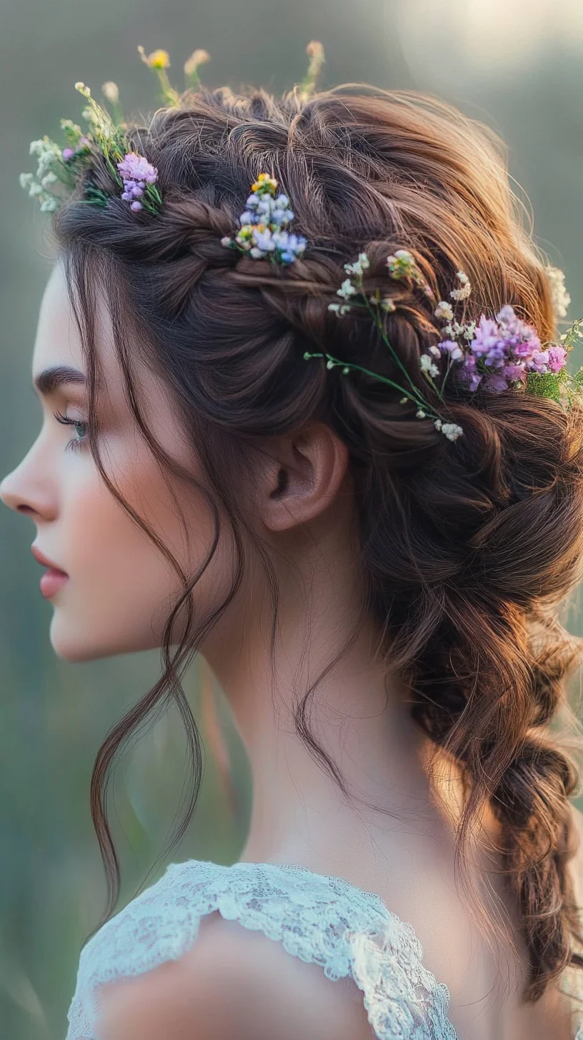 Effortlessly Romantic: The Braided Floral Crown for a Whimsical Touch