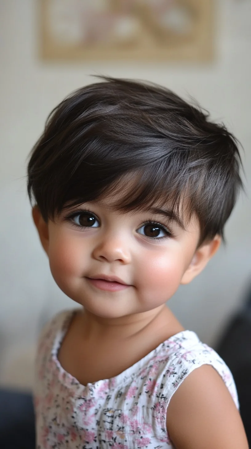 Effortlessly Stylish: The Adorable Modern Pixie Cut for Trendy Tots