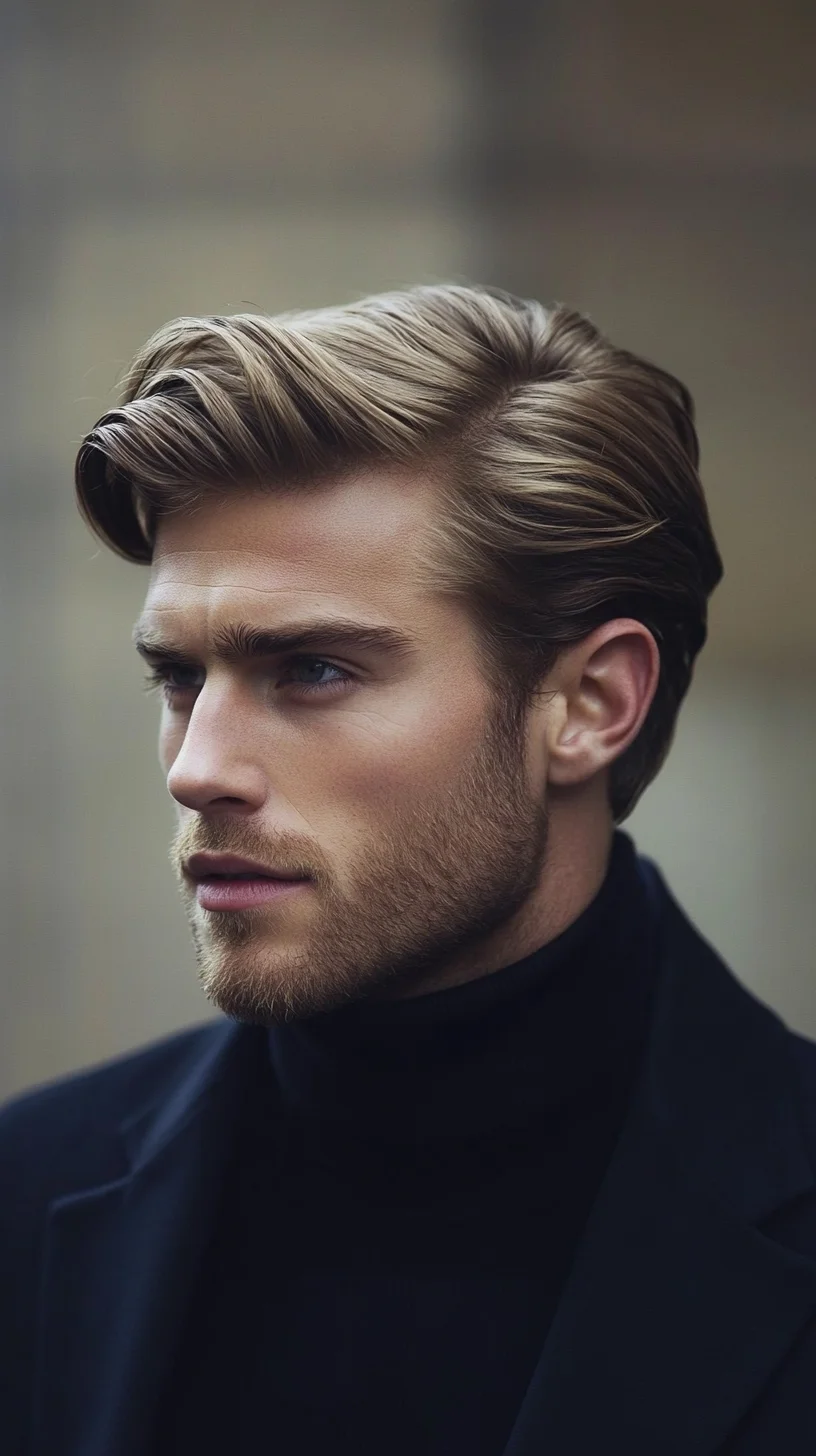 Effortlessly Stylish: The Modern Slicked-Back Hair with Volume