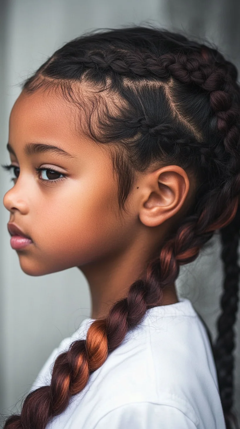 Elegant Braided Ponytails with a Touch of Ombre Charm