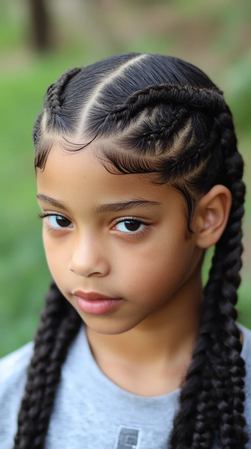 Elegant Cornrow Braids with Edgy Baby Hairs for a Chic Look