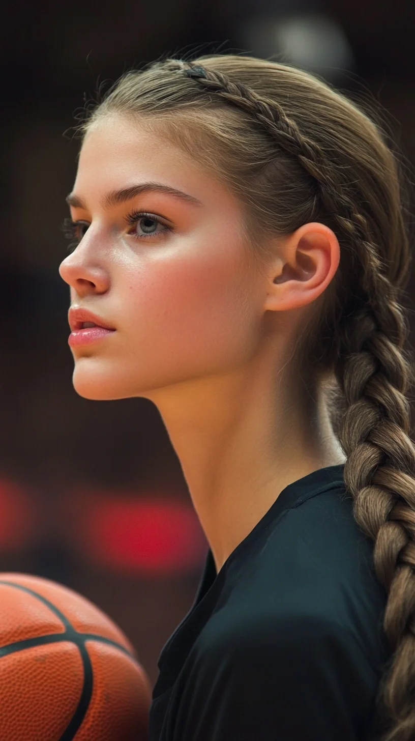 Elevate Your Game: Chic Braided Side Ponytail Perfect for Active Days