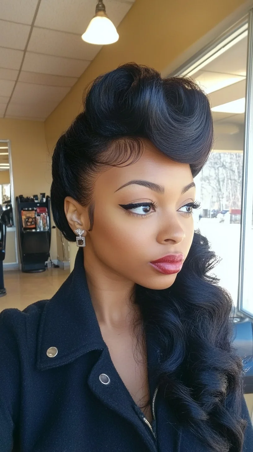 Elevate Your Look with a Chic Retro-Inspired Voluminous Hairstyle