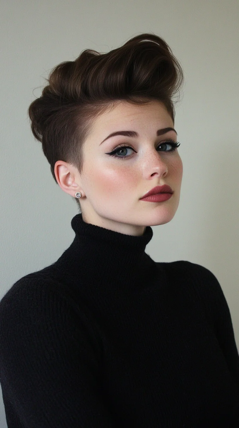 Elevate Your Look with a Chic Textured Pompadour Hairstyle