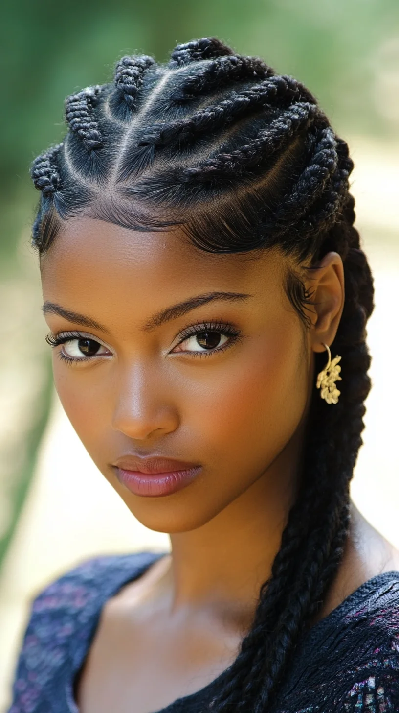 Elevate Your Look with Chic Braided Cornrows and a Flawless Finish