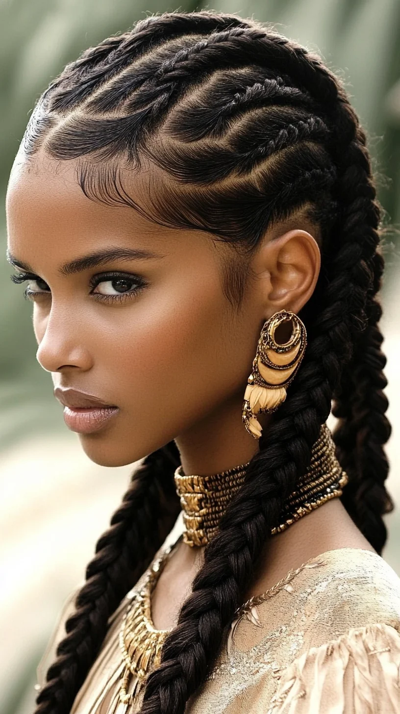 Elevate Your Look with Intricate Braids and Bold Accessories