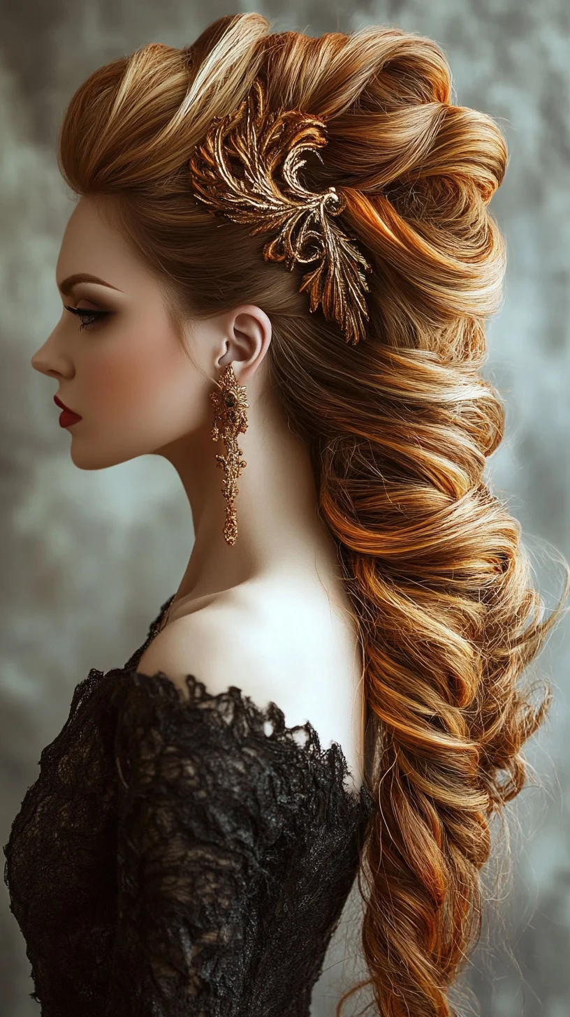 Elevate Your Look with Luxurious Voluminous Curls and Elegantly Styled Updo