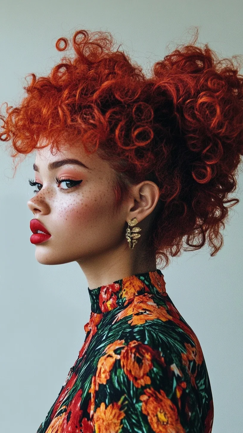 Embrace Bold Curls: The Vibrant Voluminous Red Hair Statement