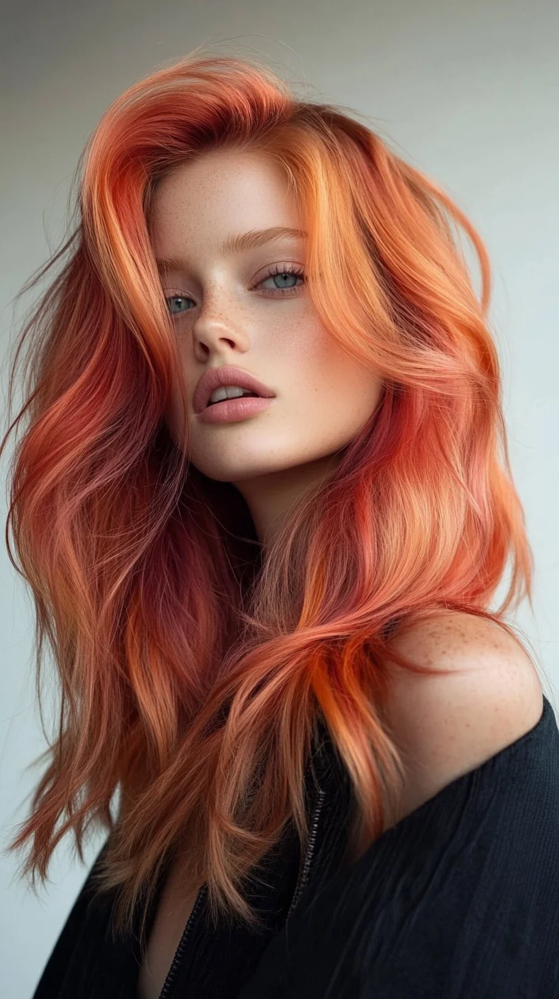 Embrace Bold Vibrancy: Luscious Layers with Fiery Ombre Finish