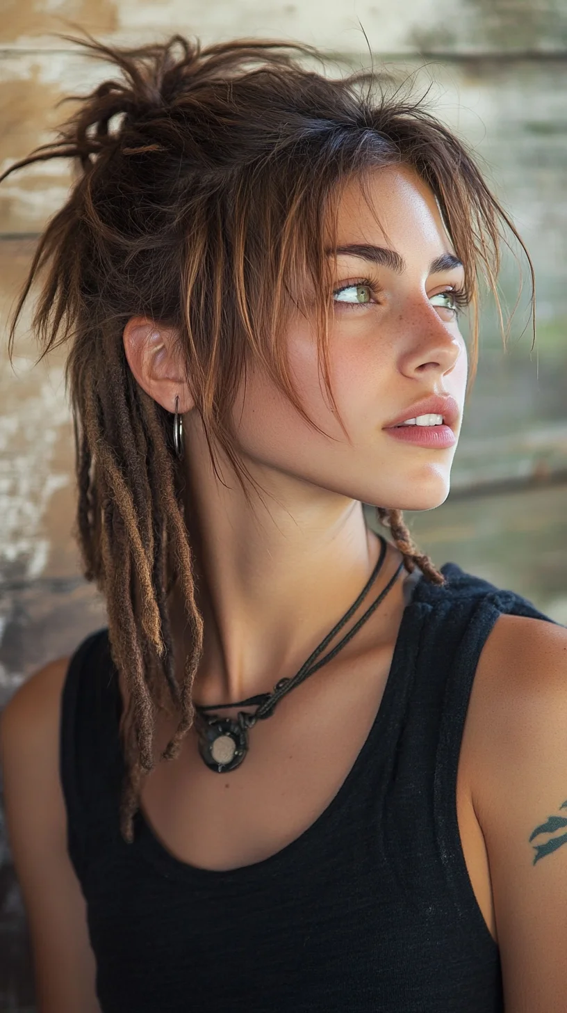 Embrace Effortless Boho Vibes with Textured Dreads and Soft Layers